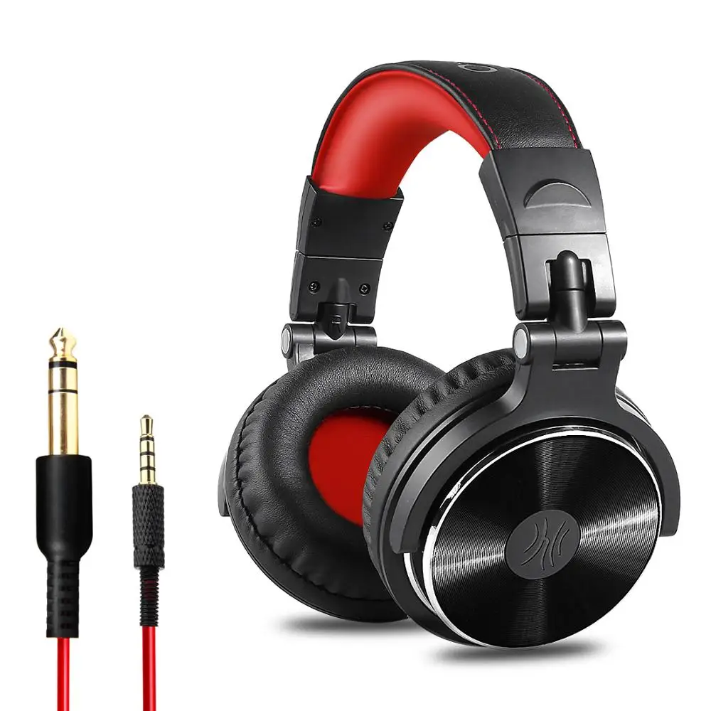 Pro-Black-Red Oneodio профессиональные студийные наушники DJ стерео профессиональные диджейские наушники студийного монитора игровая гарнитура для ПК телефона PS4 Xbox - Цвет: Pro-Black-Red
