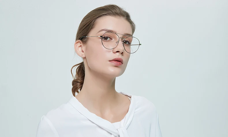 Kandrea модные оправы для очков, женские очки с двойным лучом, золотистые прозрачные круглые оправы для очков