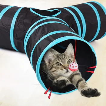

Rainbow Cat Tunnel Foldable Tunnel Pet Tube Game Toy Tee Fun Durable Cat Track for Hidden Training