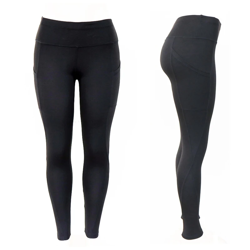 Pocket Solid Sport Yoga Pants High Waist Solid color Sport Leggings Fitness Women Leggings Training Running Pants Sportswear