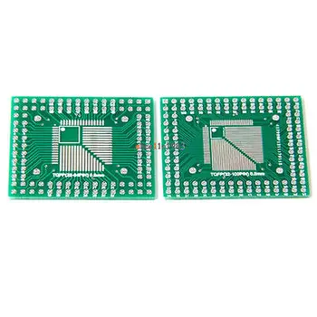 

50Pcs QFP/TQFP/FQFP/LQFP 32/44/64/80/100 To DIP Adapter PCB Board Converter diy electronics