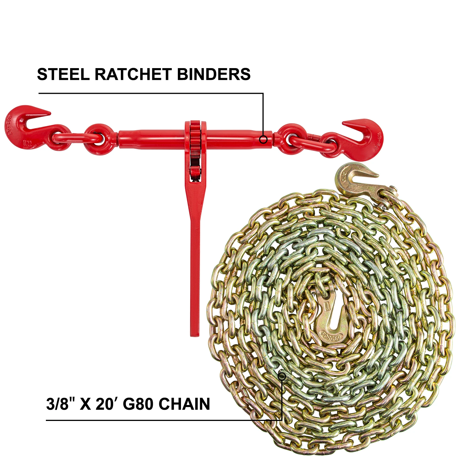 Heavy Duty Steel Chain Binder Kit for Industrial Use