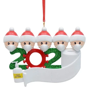 

Face Mask Toilet Paper Hanging Ornament for Christmas Decorations Tree Home Decor Xmas Gifts