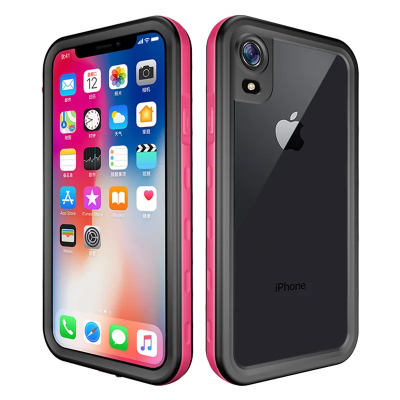 Розовый Водонепроницаемый чехол для i Phone X XS Max XR противоударный чехол для плавания для дайвинга для i Phone X XR XS 6 6S 7 8 Plus водонепроницаемый чехол - Цвет: Розовый