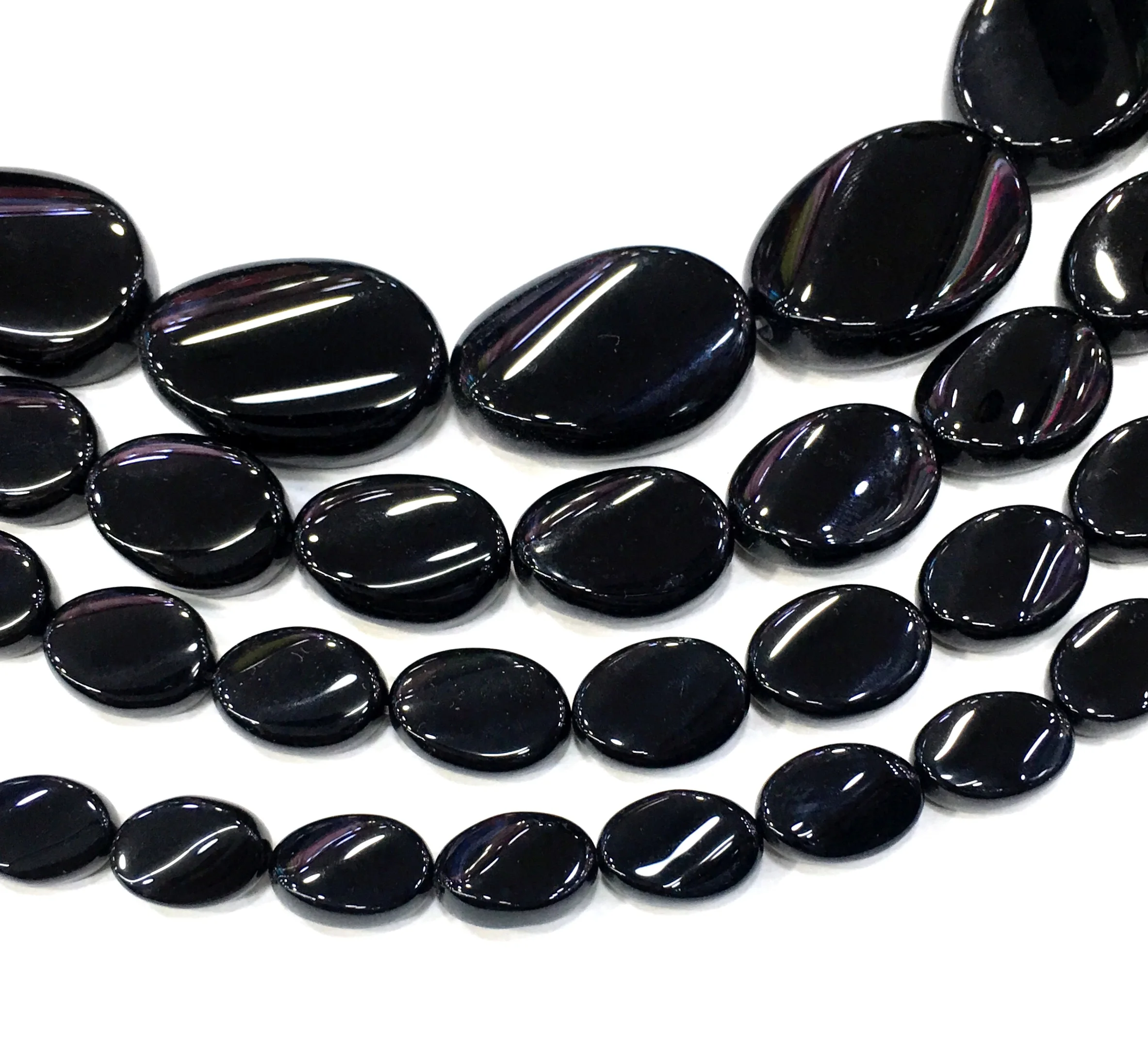 Заводская цена натуральный черный агат оникс камень свободный разделитель