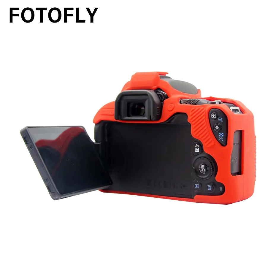 FOTOFLY сумки для камеры Canon EOS 200Dii Мягкий силиконовый чехол цвет резиновый чехол сумка для Canon EOS 200D II 2 защитные аксессуары