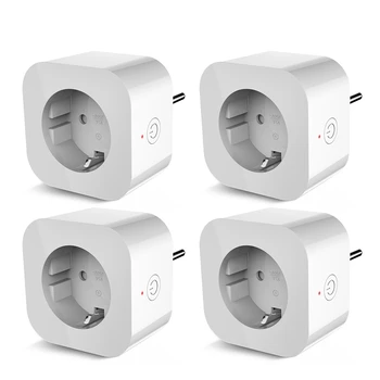

4PCS WiFi Smart Socket Plug Outlet APP Remote Control Timer for Alexa Google