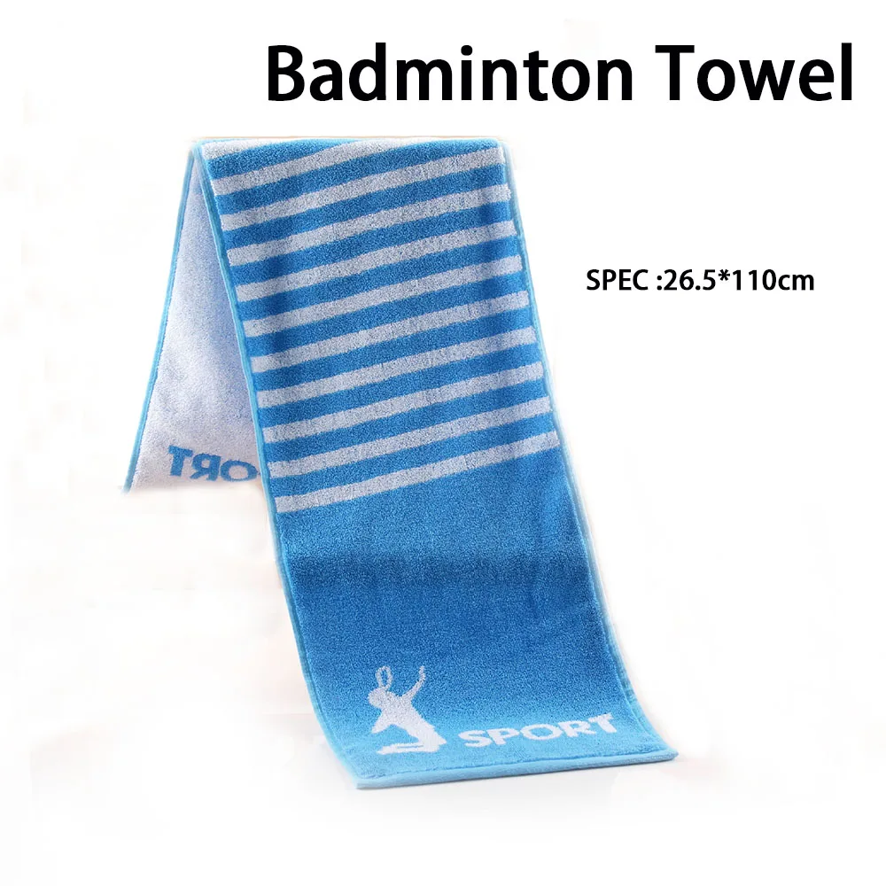 2pcs Badminton Towel Man Woman Pure Cotton Yarn Dyed Sports Thickened Lengthened Soft And Absorbent Blue Red Party Favors Gift