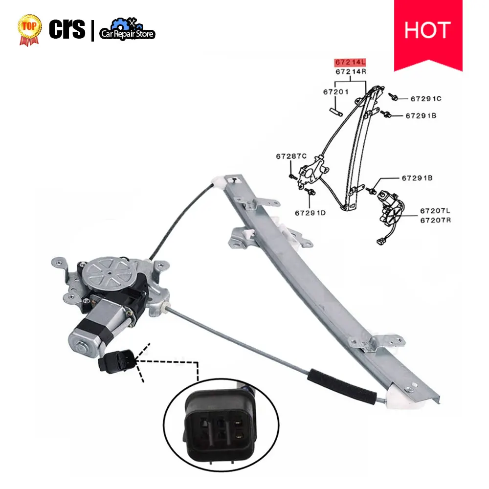Oe Mr573877 Front Left Mitsubishi Window Motor Window Regulator El W