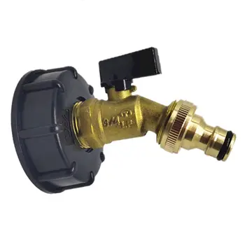 

IBC Tote Faucet Nipple Outlet Nozzle Water Tank Valve Adapter Brass Quick Hose Fitting Coarse Thread Connector Adaptation Parts