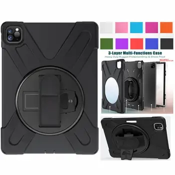 

Shockproof Heavy Duty Silicone Case For iPad Pro 11 inch 2020 Model iPad Pro 11" 2020 Kids Safe 360 Rotate Hand stand Holder