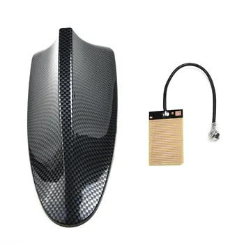 

Radio Antenna Shark Fin style Roof AM/FM Signal Amplifier Accessory Carbon Fiber look