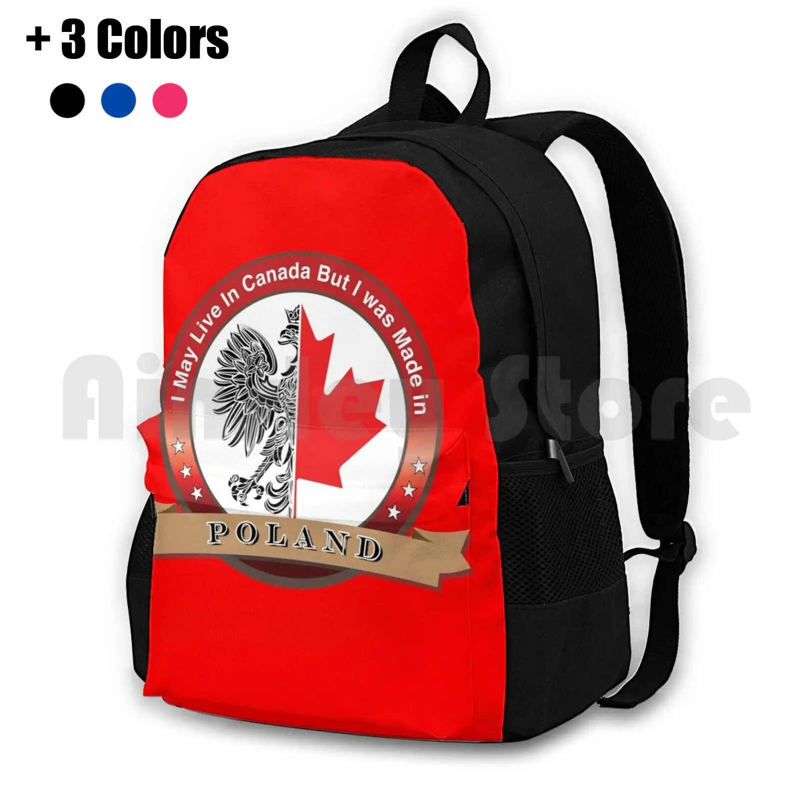 Mochila de senderismo al aire libre, bolsa de deporte de Polonia, Polka, Polski, polaco, canadiense, Canuck, Canadá|Mochilas| -