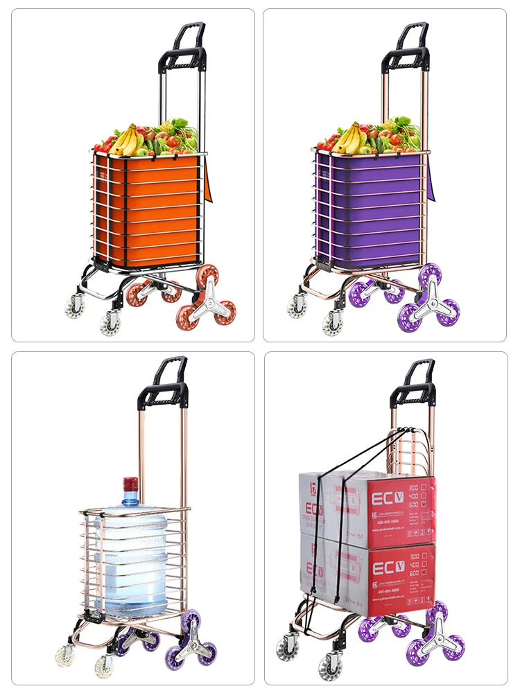 Shopping cart shopping cart trolley handcart folding portable trolley pulling trolley and pulling t