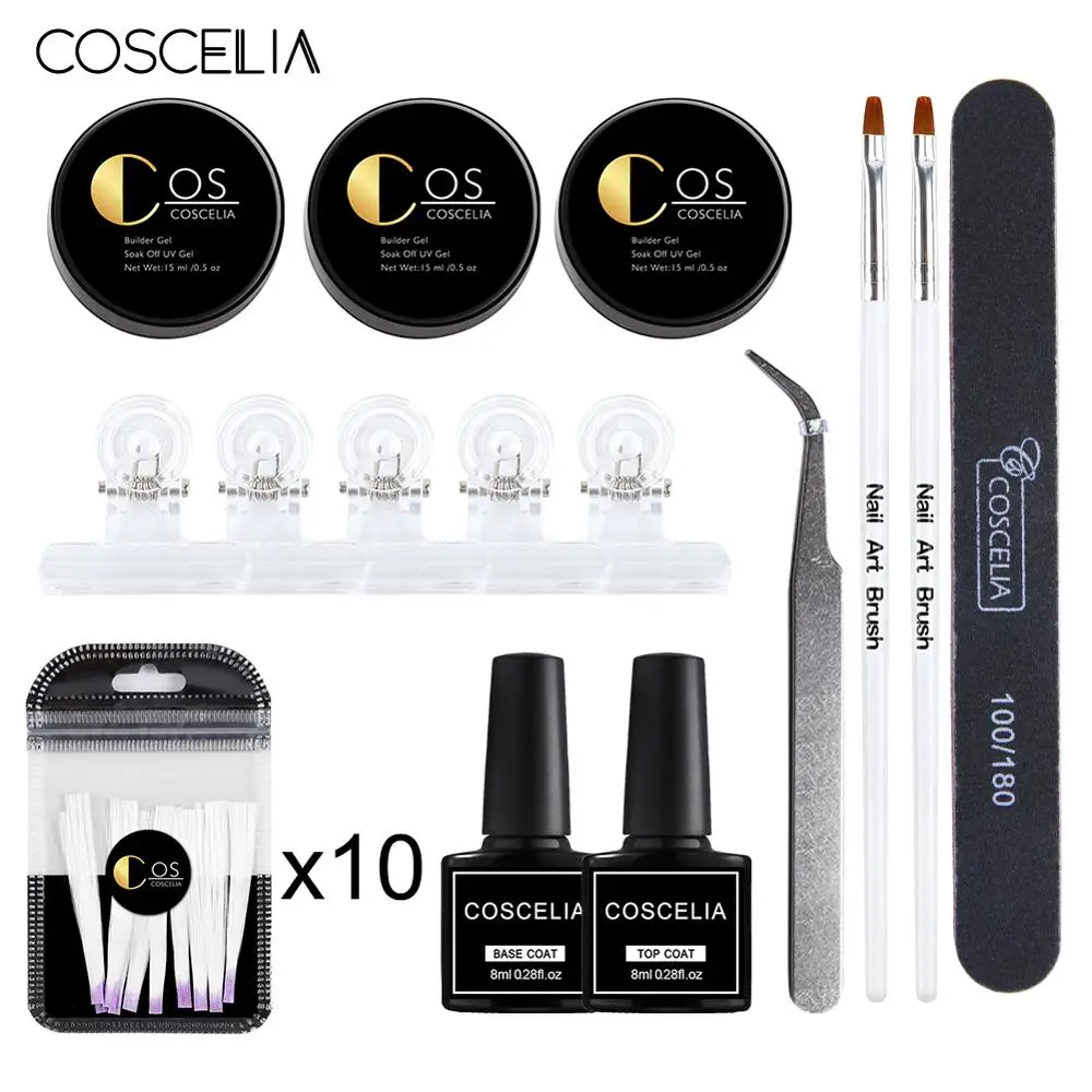 

COSCELIA UV Nail Gel Extension Gel Tips Manicure Tools Set Kit For Nail Art Gel Manicure Set For Nials