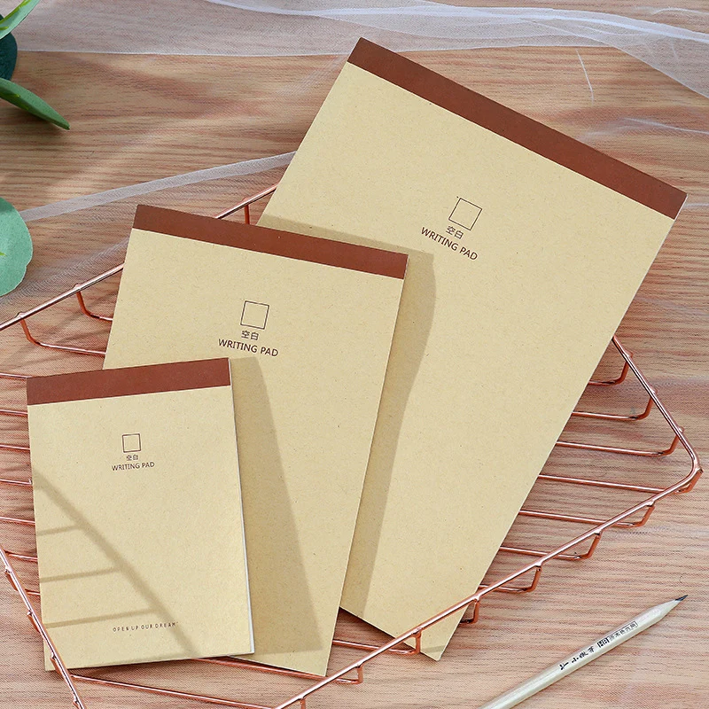 

4PCS Journal Notebook Kraft Blank Drawing Daily Weekly Planner Agenda Book Time Management School Supplies Gift school supplise