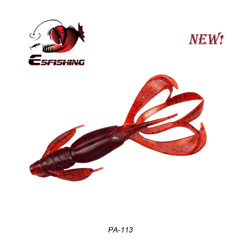 ESFISHING Pesca силиконовая приманка для рыбалки Мягкие приманки Crazy Flapper 110 мм 11,4 г 5 шт. рыболовная приманка на карпа снасти - Цвет: PA113