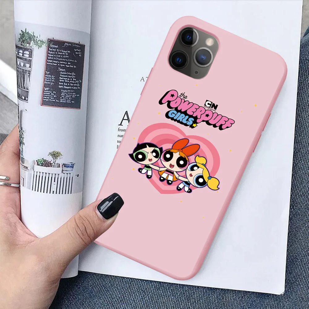 Мультфильм Powerpuff девушки полицейский INS цвет розовый Силиконовый чехол для телефона чехол для iPhone 11 Pro Max SE 5S 6 6S 7 8Plus MAX XR XS X