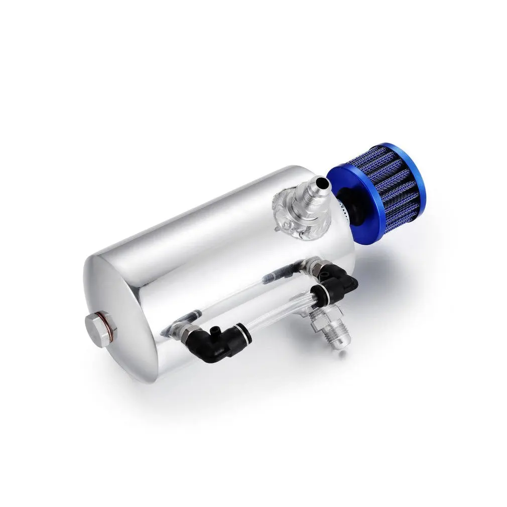 

Universal 0.5L Aluminium Alloy Racing Engine Oil Catch Tank Can Reservoir with Breather Filter