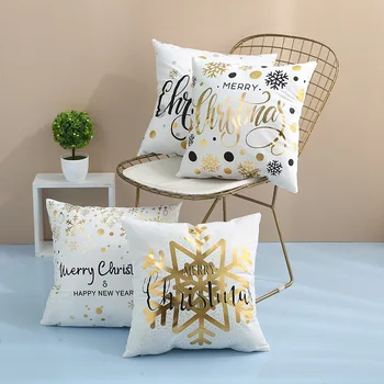 

Cushion cover 45*45 Bronzing letters Merry Christmas sofa cushions Car Pillow cases Polyester home decor pillow covers 0249