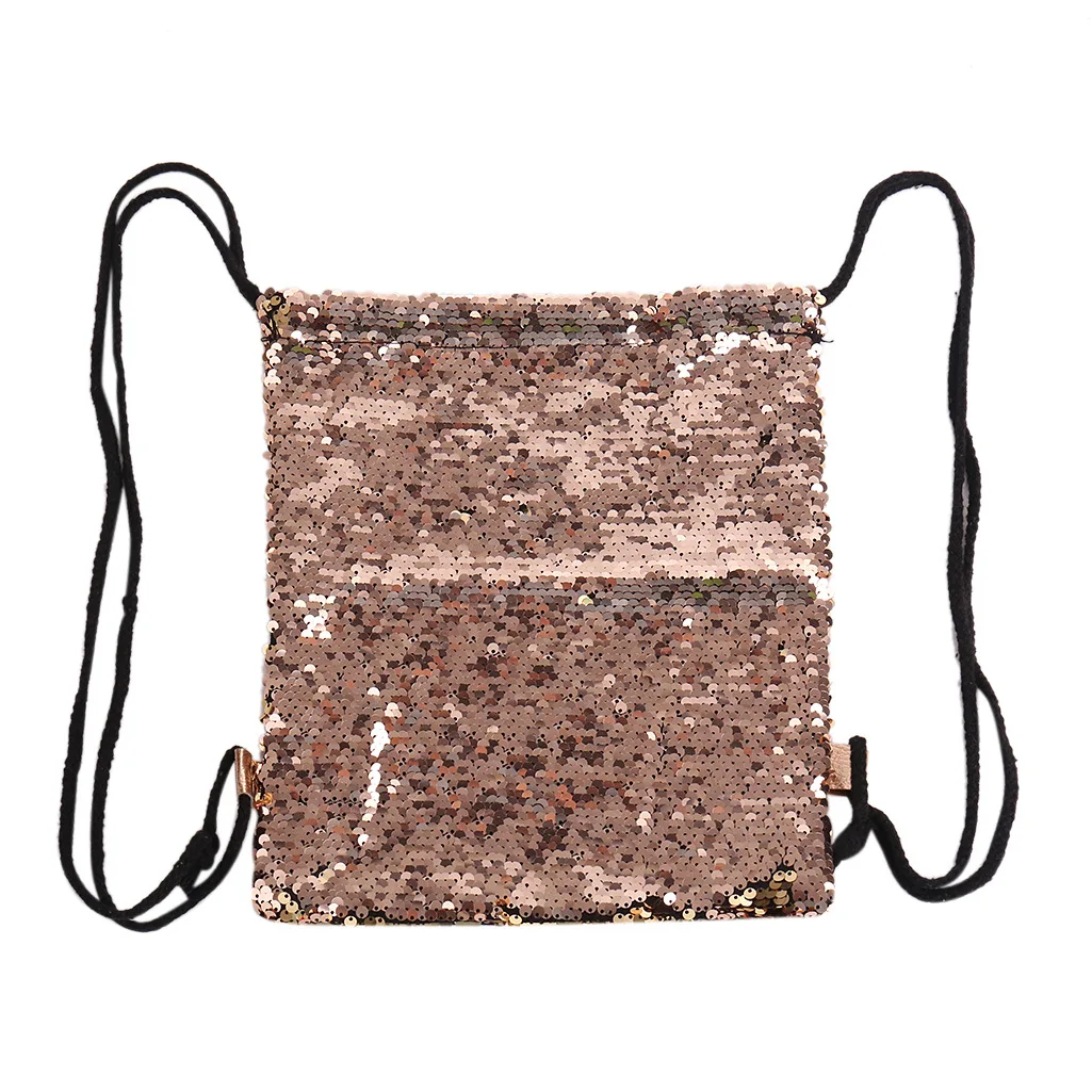 Bz901 Symphony Color Changing Sequin Fashion Women's Drawstring Bag Backpack Outdoor Sports Backpack