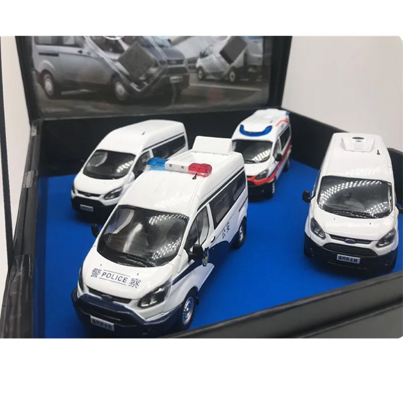 

Four sets of 1:43 alloy car model Ford MPV Business vehicle simulation car model collection gifts