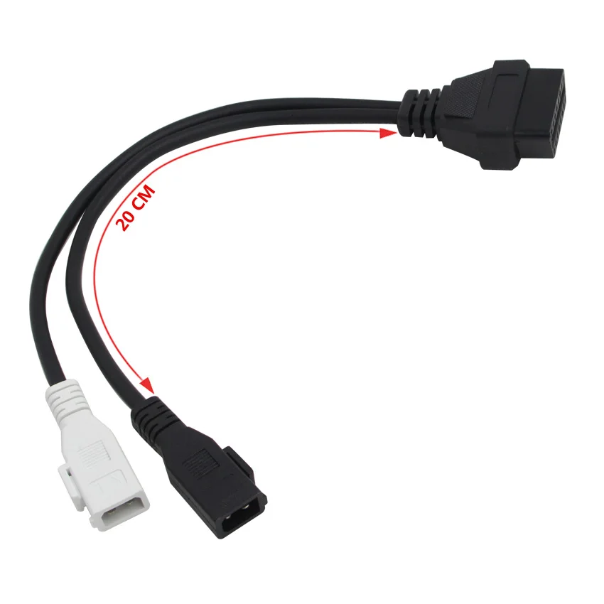 Кабель OBD2 для Audi 2x2 16 Pin адаптер 2 + OBDII PIN Автомобильный Диагностический кабель