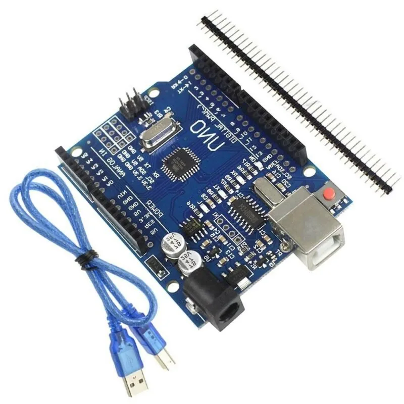 Улучшенная версия для Arduino UNO R3 CH340G MEGA328P чип 16 МГц ATMEGA328P-AU макетная плата интегральные схемы комплект - Цвет: UNO and Cable