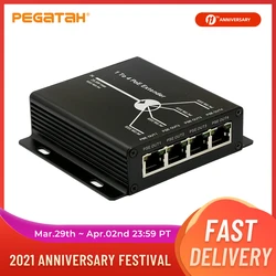 Extension de caméra CCTV POE 4 Ports, 1 entrée 4 sorties, 120m de distance de transmission avec 10/100M ports LAN 