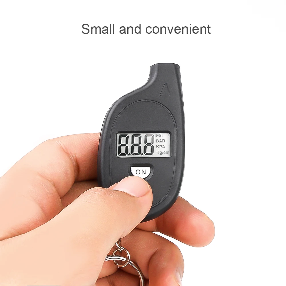 Mini Keychain style Tire Gauge Digital LCD display Car Tyre Air Pressure tester meter Car Auto Motorcycle tire Safety alarm