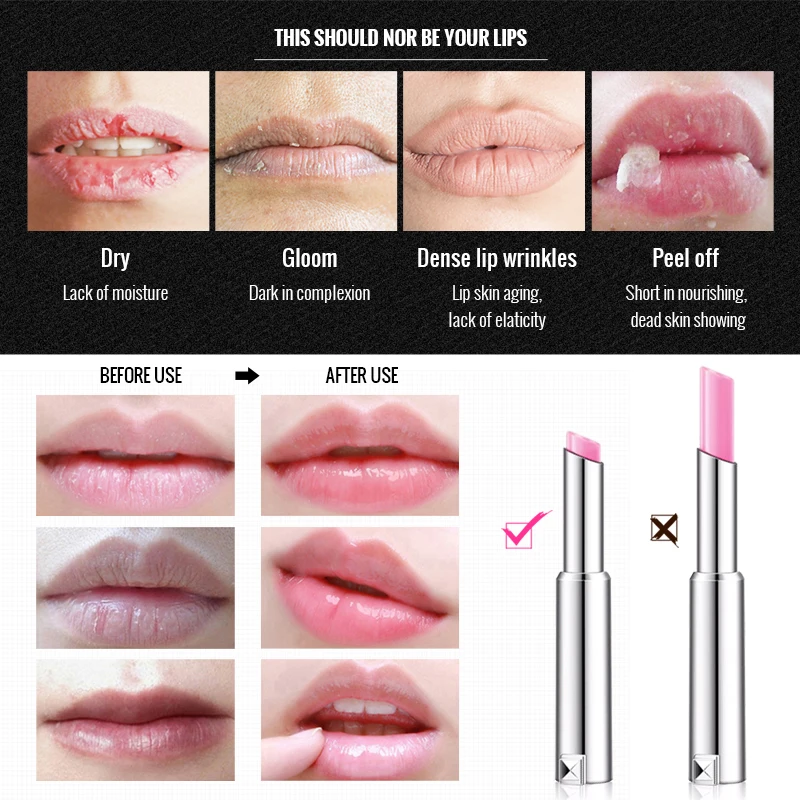 OMY LADY Heat discoloration Lip Balm Beewax Moisturizing Nourishing Lip Plumper Lip Lines Natural Extract Makeup Lipstick