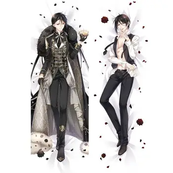 

Japanese Anime Black Butler Kuroshitsuji Sebastian Male Throw Otaku Dakimakura Gifts Bedding Hugging Body Pillow Case 150x50 CM