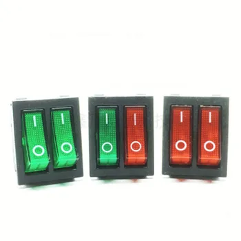 

1pcs KCD8 6PIN 16A 250V 20A 125V Double Light Switch Rocker Switch Waterproof ON-OFF KCD6 Boat Power Switch