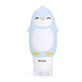 

Penguin Shaped Portable Travel Shampoo Container Hotel Home Cute Cartoon Refillable Leakproof Silicone Squeeze Bottle Hand Soap