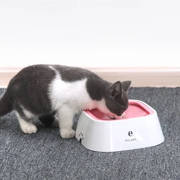 

Plastic Portable Pet Dog Water Bowl Floating Not Wetting Mouth Dog Cat Bowl No Spill Water Feeder Dispenser For Pet Dog Cat 1.5L