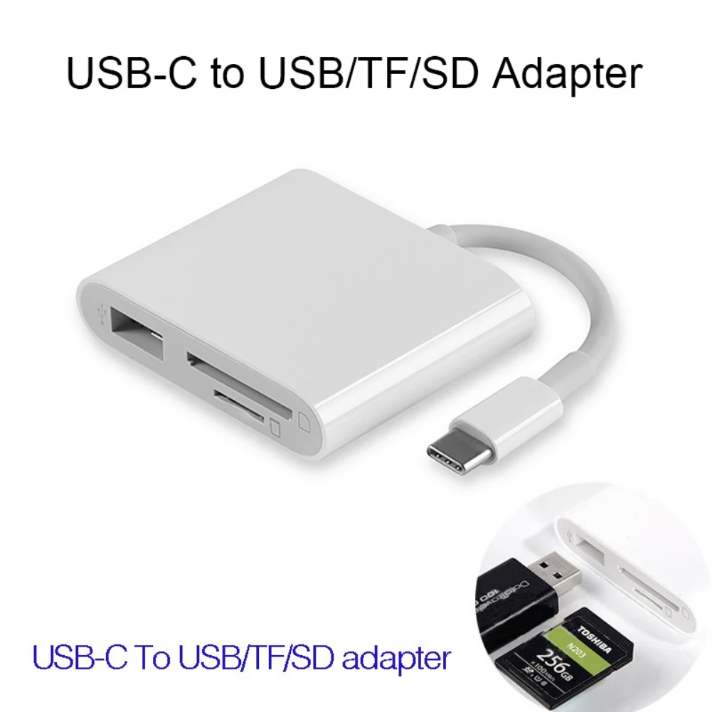 Тип C до USB 3,0 SD TF Card Reader устройство чтения карт USB C разъем телефона SD TF карты памяти считыватель карт OTG Тип-C телефон ноутбук адаптер для компьютера
