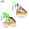 Solar and Wind Energy Powered Fan Model DIY Kit Science Toys for Children Hand-assembled Education Model Kit Wooden Toys Gift ► Photo 3/6