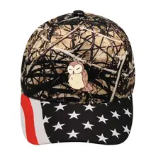 Бейсбольные кепки унисекс с рисунком Совы из хлопка, регулируемые шапки с американскими элементами