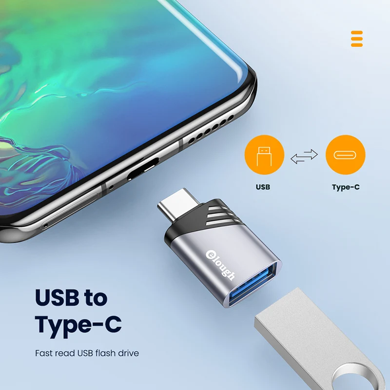 Elough Adapter USB na typ C Adapter USB 3.0 type-c OTG Micro USB na typ C żeński konwerter na Macbook iPad Xiaomi Samsung S20 2 Elough Adapter USB na typ C Adapter USB 3.0 type-c OTG Micro USB na typ C żeński konwerter na Macbook iPad Xiaomi Samsung S20 2