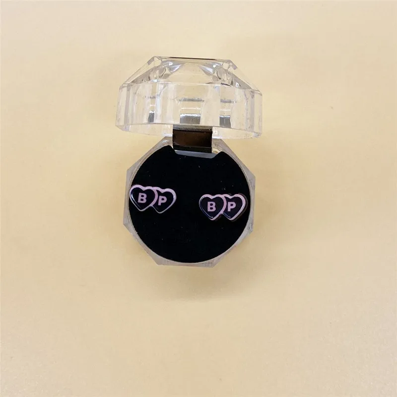 4 Kpop Bangtan Boys BlackPink производство 101X1 акриловые серьги карта душа Persona серьги унисекс JUNG KOOK J-HOPE JIN KIM YOHAN - Окраска металла: 4