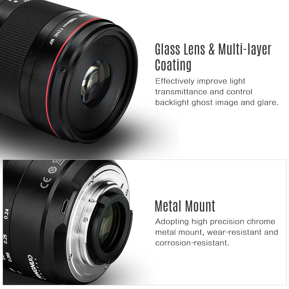 YONGNUO YN60mm F2NE MF макро объектив ручной фокусировки F2 Большая диафрагма для Nikon D300S/D7000/D3000/D3100/D3200/D5000 DSLR камер