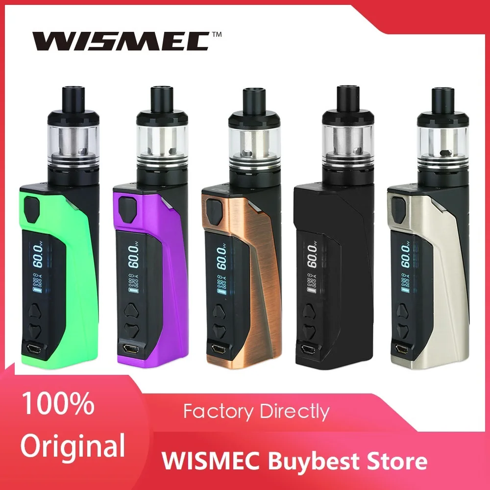 Оригинальный WISMEC CB-60 с Amor NS VW комплект встроенный аккумулятор 2300 мАч 2 мл Amor NS танк и 1.5ом MTL катушка безопасный Vape VapingE-cig комплект