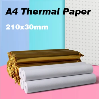 

A4 Thermal Paper photo fax printing paper 210x30mm potable moblie printer paper A4 size printing clear