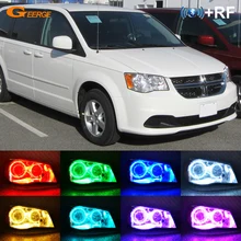 Для Dodge Grand Caravan 2011- РЧ пульт дистанционного управления Bluetooth APP многоцветный ультра яркий RGB светодиодный ангельские глазки Halo Ring kit