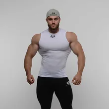 Фитнес братья стиль жилет дышащий Быстросохнущий жилет Европа и Америка летние мужские тренировочные спортивные облегающие без рукавов Ve