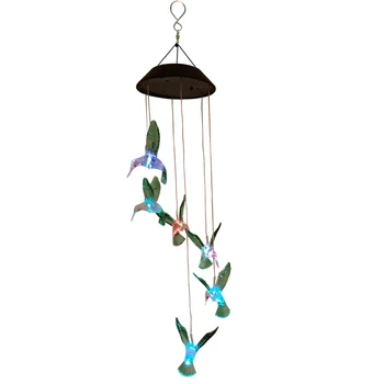

Solar Powered Hummingbird Wind Chime Light Color Changing LED Solar String Light Villa Yard Garden Decoration Landscape Lighting