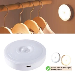 Lumière d'armoire LED sans fil avec capteur de mouvement USB, veilleuse murale, éclairage d'intérieur, alimentation 