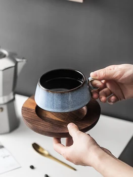 

Nordic classic coffee cup saucer set European small elegant ceramic high-grade customized teacup mug