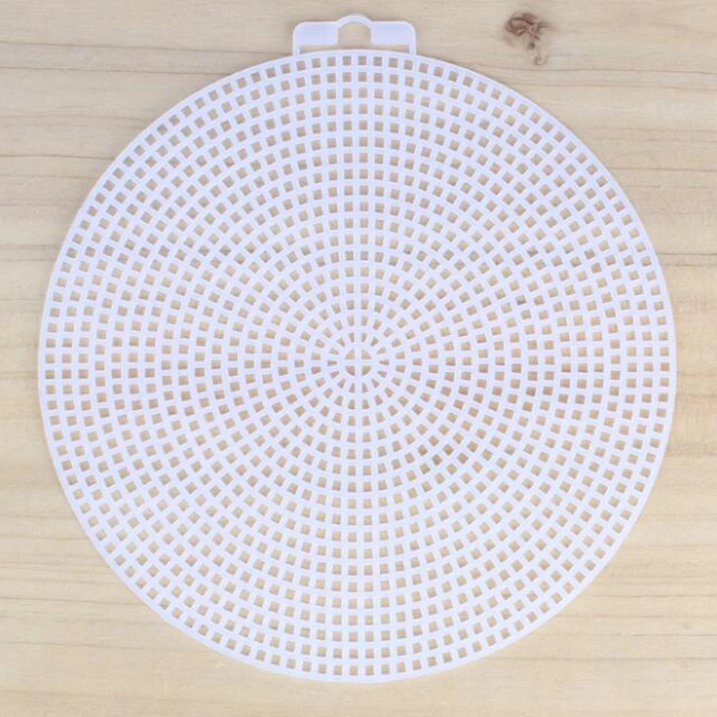 10Pcs Clear Plastic Canvas Net Kit for DIY Embroidery Knit Bag Bottom Mat Crafts