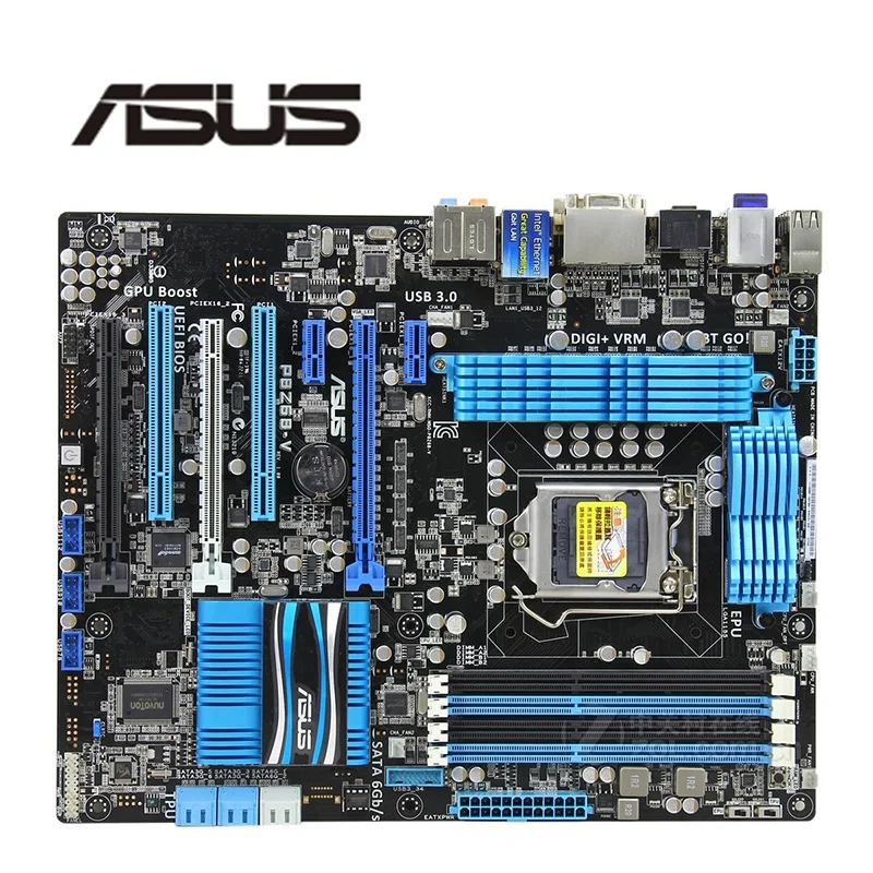 Разъем LGA 1155 USB3.0 SATA3.0 для ASUS P8Z68 V десктопная материнская плата Z68 i3 i5 i7 DDR3 б/у